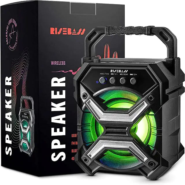 Altavoz Bluetooth Portátil Inalámbrico (con Luces LED)