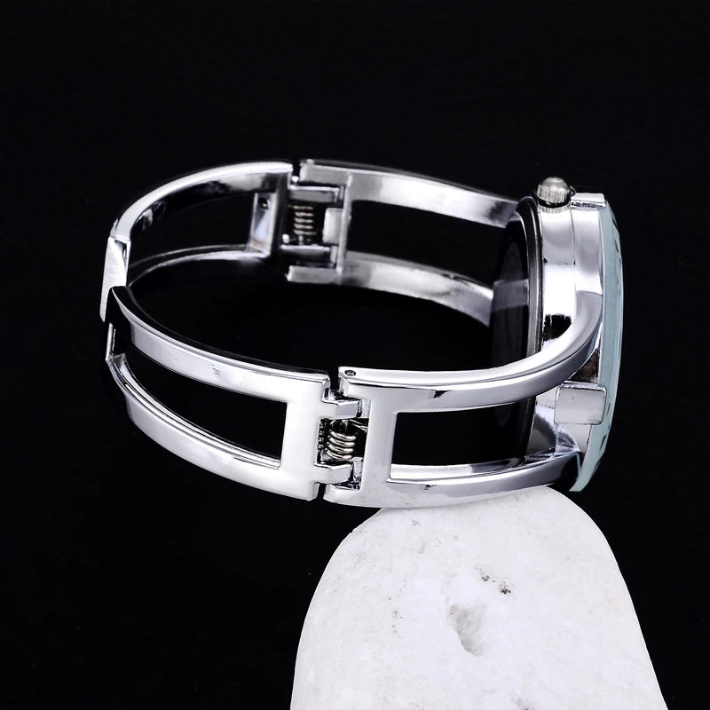 XINHUA Relojes de moda Pulsera de acero inoxidable para mujer Brazalete de diamantes de imitación Vestido de fiesta de lujo Reloj femenino Relogios Feminino