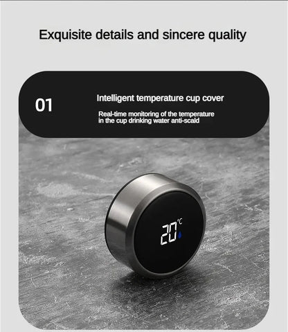 Botella de Agua para Té Thermos SUS304 500ML-1Litro Termo de Acero Inoxidable con Pantalla LED de Temperatura, Taza Portátil