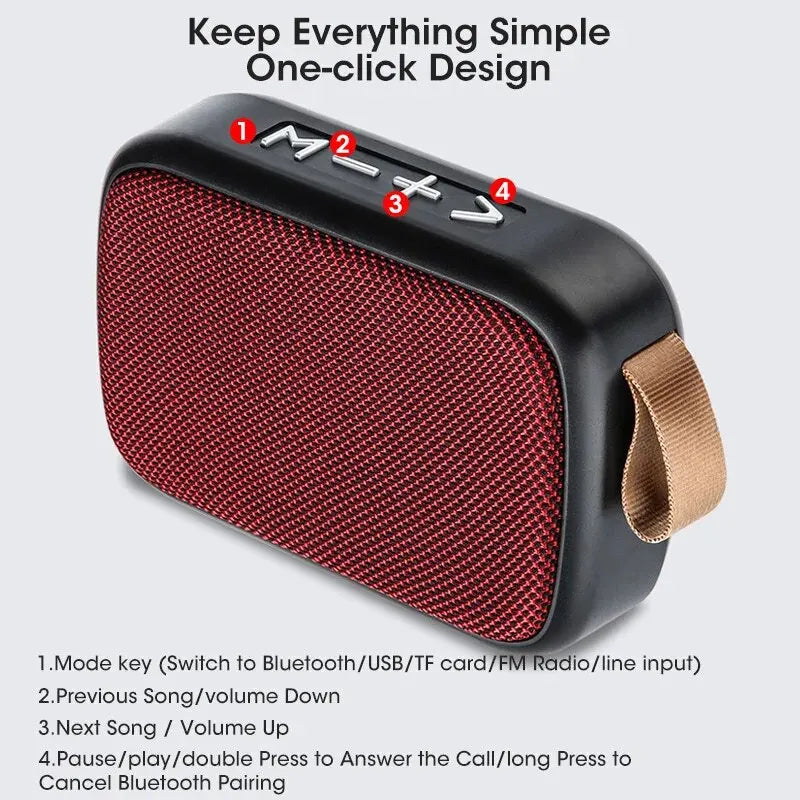 Nuevo altavoz inalámbrico, subwoofer portátil para exteriores, mini altavoz, altavoz de tarjeta de tela para el hogar