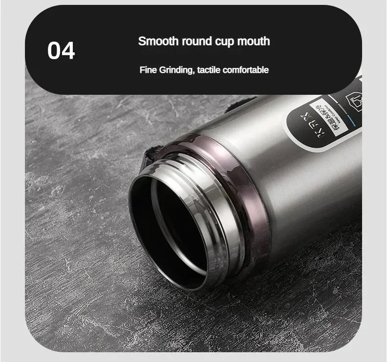 Botella de Agua para Té Thermos SUS304 500ML-1Litro Termo de Acero Inoxidable con Pantalla LED de Temperatura, Taza Portátil